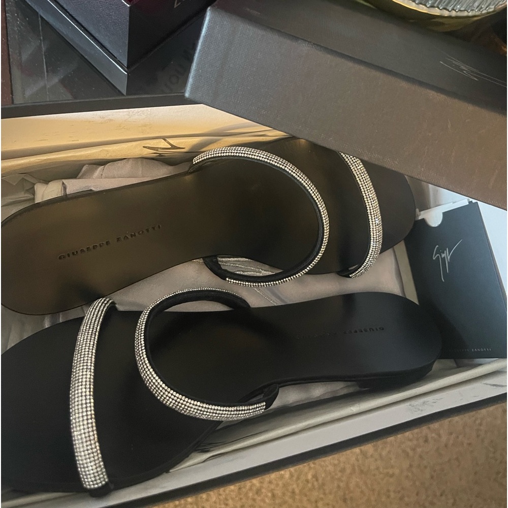 Giuseppe Zanotti Diamond studded two strap sandals